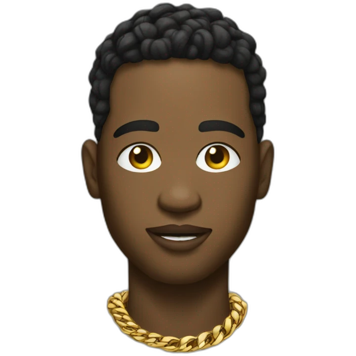 rapper with golden neckless emoji