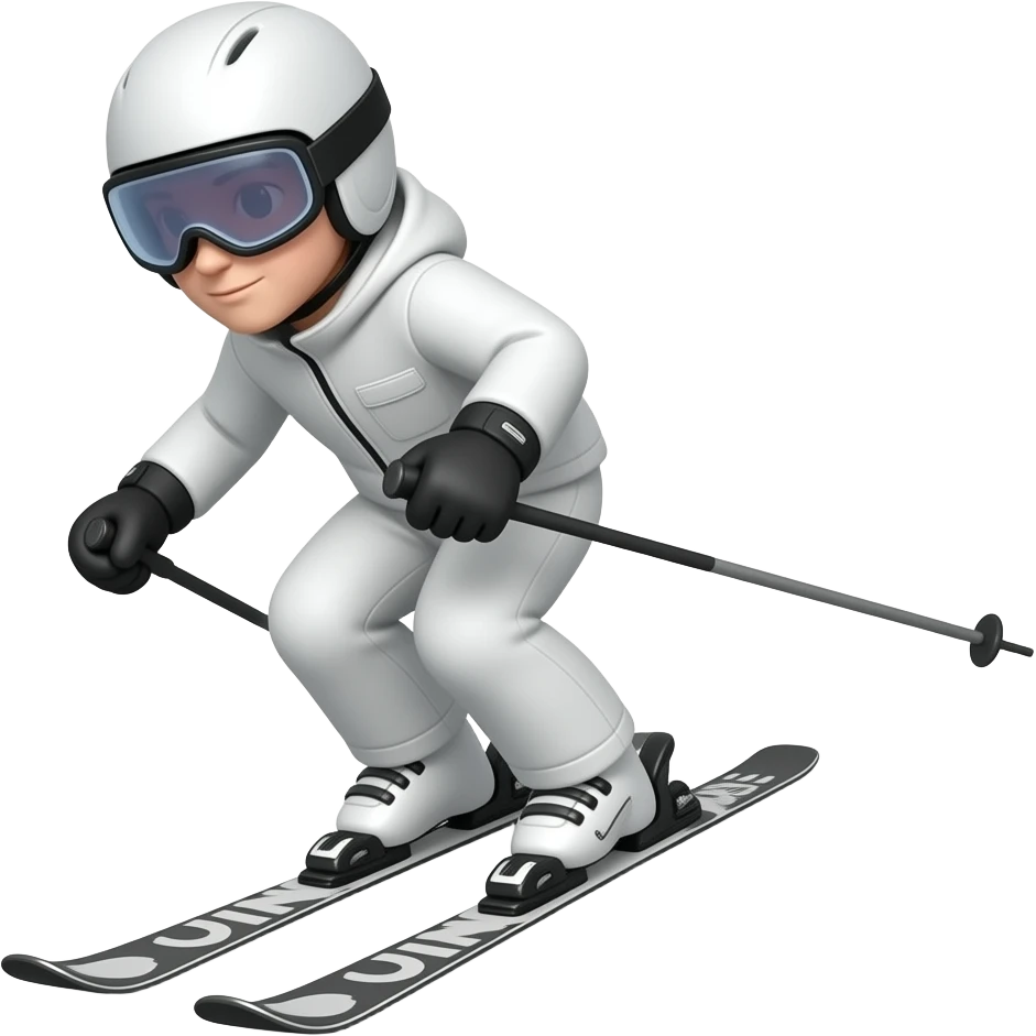 Emoji de ski qui permettent de skier traits blancs aestetic emoji