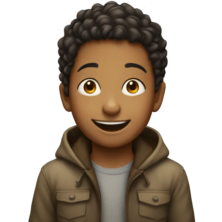 A young boy smling emoji
