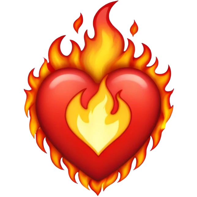 Alevli kalp emoji