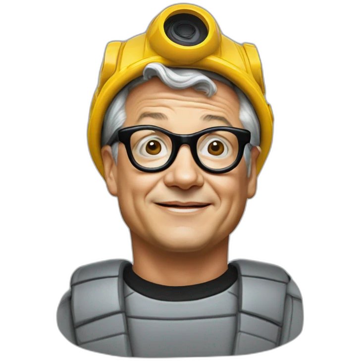 Mark mothersbaugh wearing devo energy dome emoji