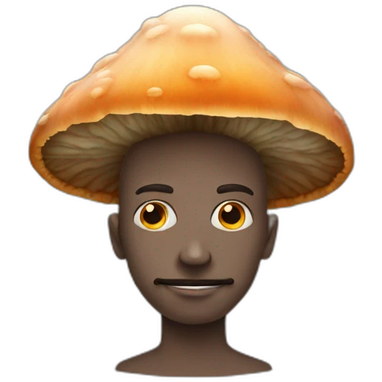 Fungi on man head emoji