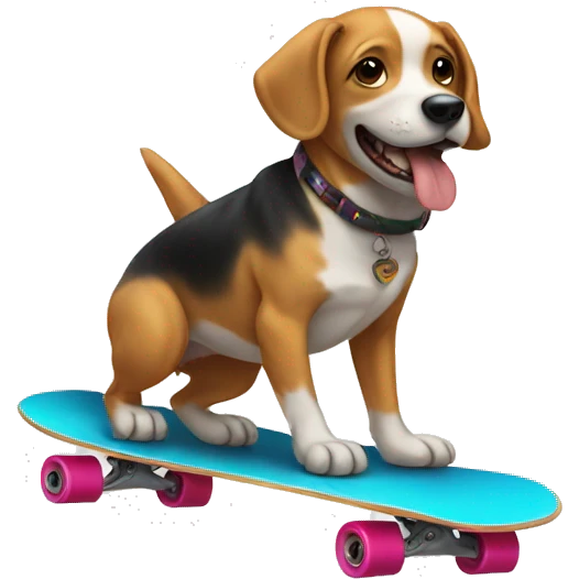 Dog on skateboard  emoji