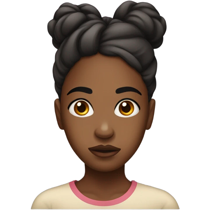 Black girl concerned  emoji