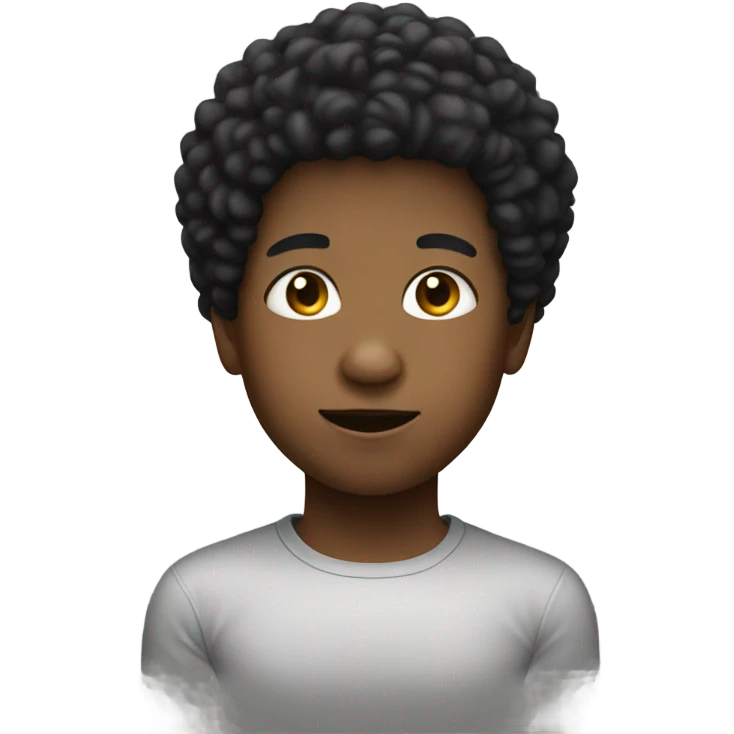Kid with short Afro  emoji