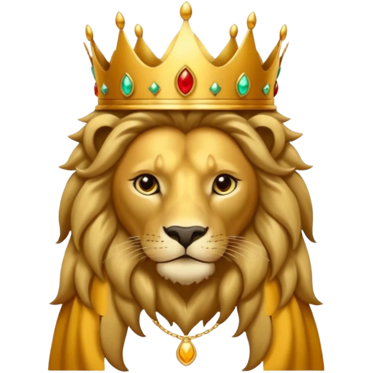León con corona emoji