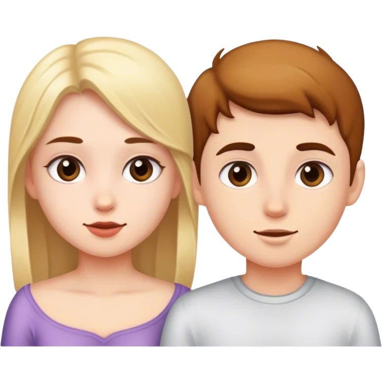 A girl with a boy emoji