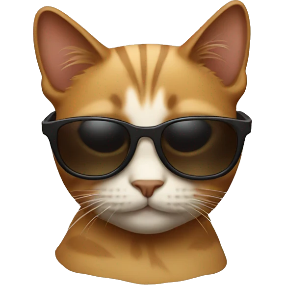 Cat with sunglasses emoji