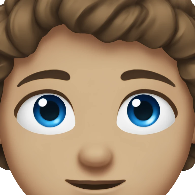brown hair blue eyes emoji