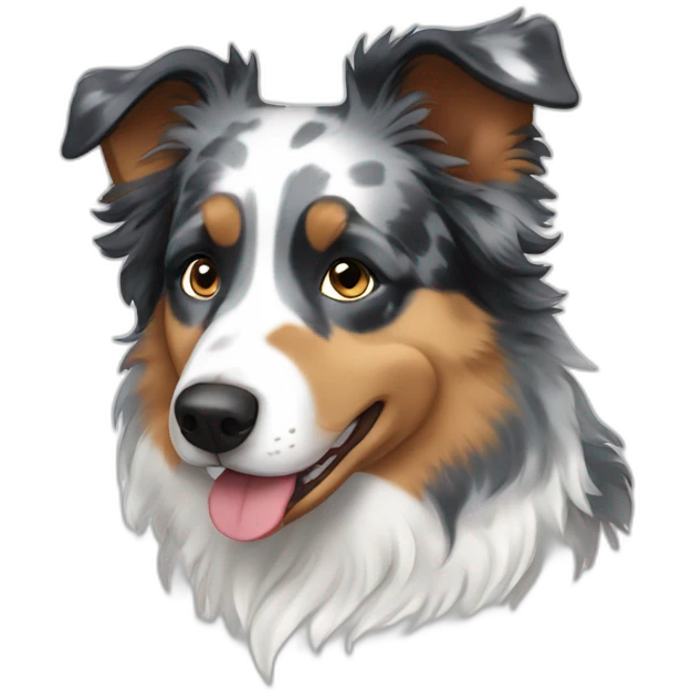 blue merle australian shepherd emoji