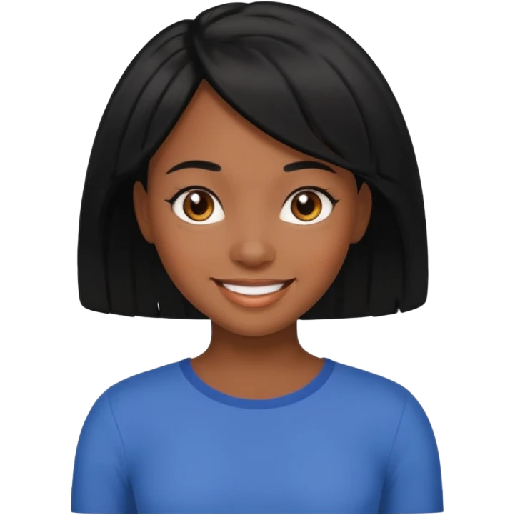  black daughter with black hair emoji emoji