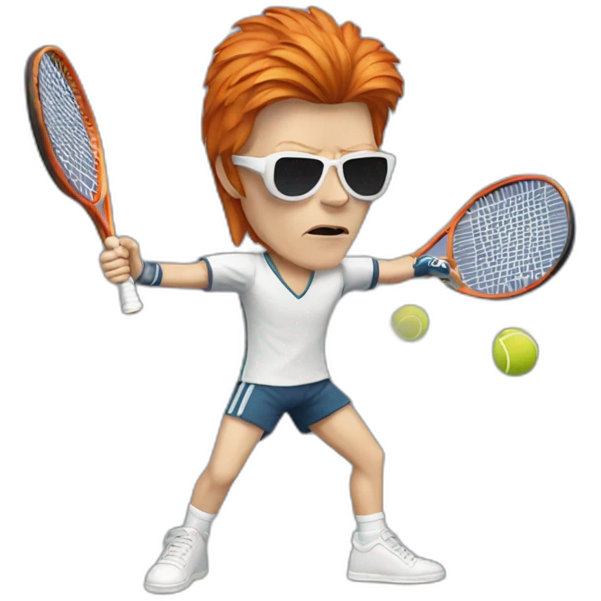 David bowie playing tennis emoji