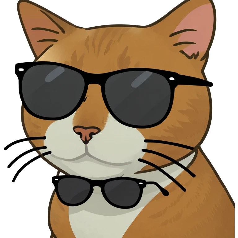 Cat with sunglasses emoji