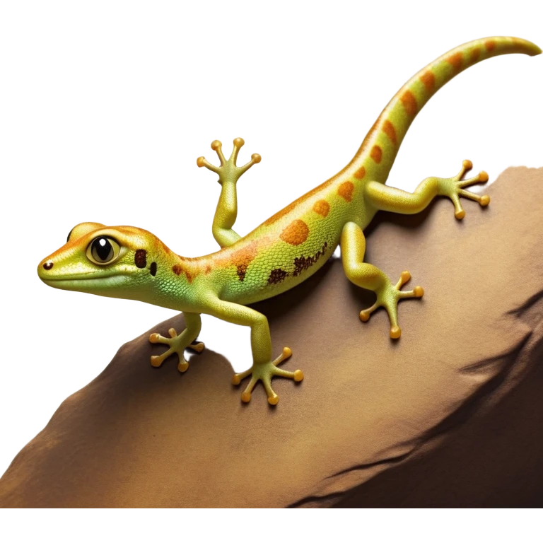 cinematic-gecko-realistic-full-body-climbing-emoji,-tiny-agile-frame-sticking-to-a-glass-surface-with-specialized-toes,-smooth-speckled-skin-in-rich-earthy-tones,-large-glistening-eyes-wide-and-watchful,-delicate-curved-tail-balancing emoji