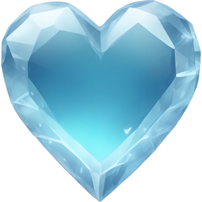 crystal clear heart emoji