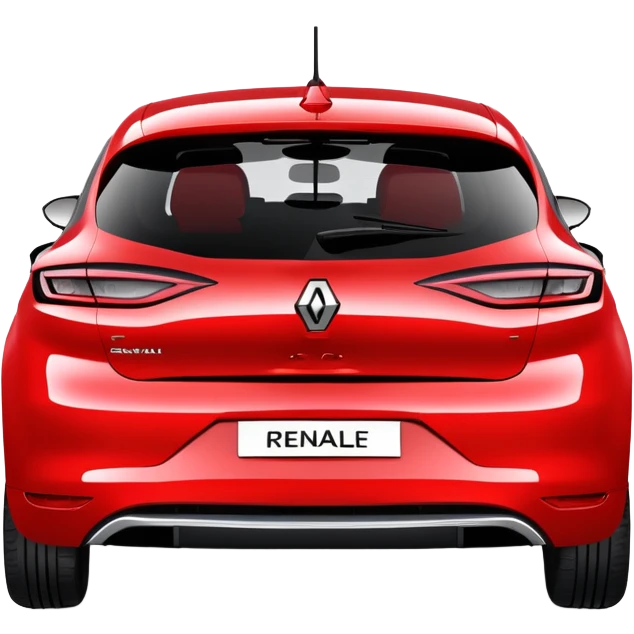 Renault Megane E-Tech electric car, rear view, red color with hatchback design emoji