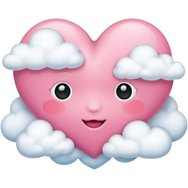 pink heart + cloud emoji