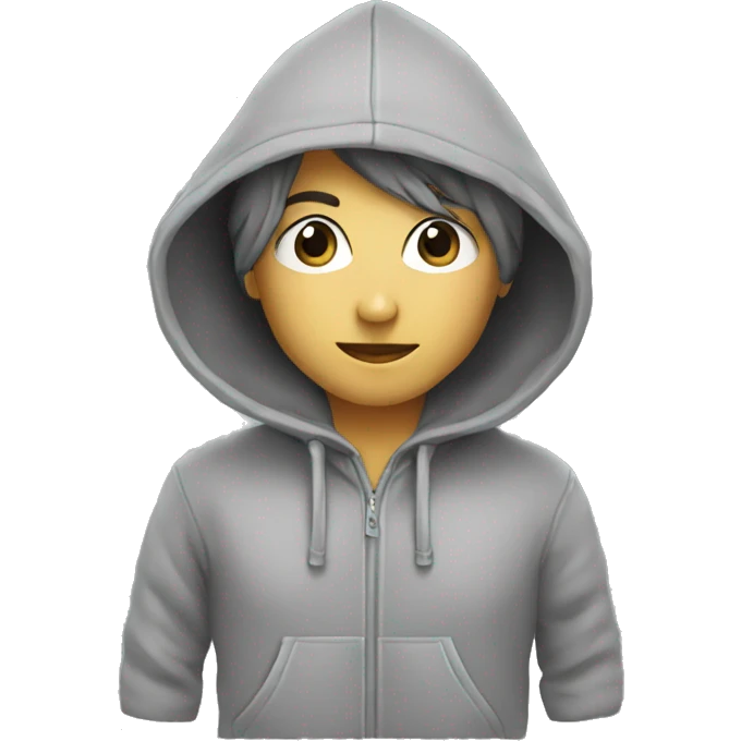 Hoodie grey  emoji