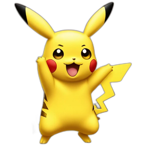 Pikachu qui danse dans un lit avec un evolie emoji