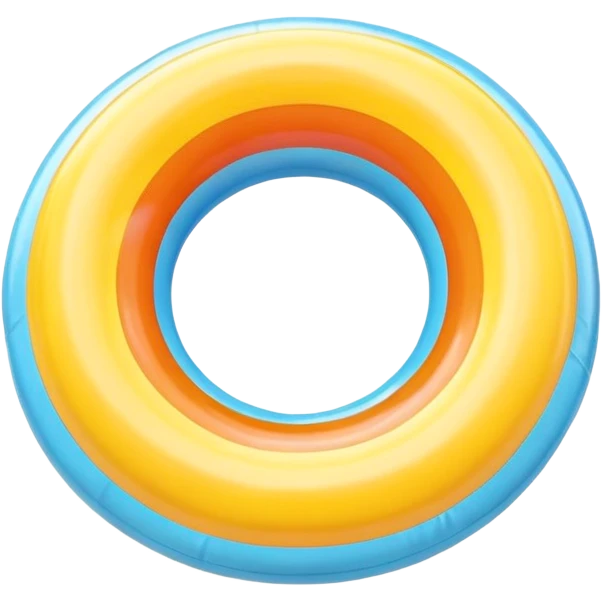 inflatable pool float object icon, colorful swimming ring, glossy plastic texture, summer vibe, 3D cartoon, mobile game icon style, centered, clean background, no text, no watermark
 emoji