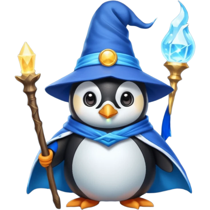 Penguin Wizard emoji