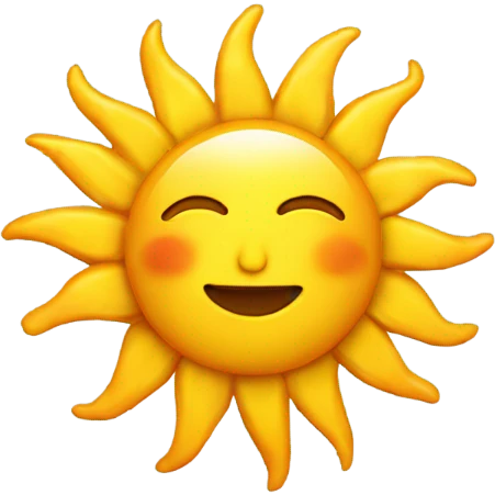 Sun wearing a belt emoji