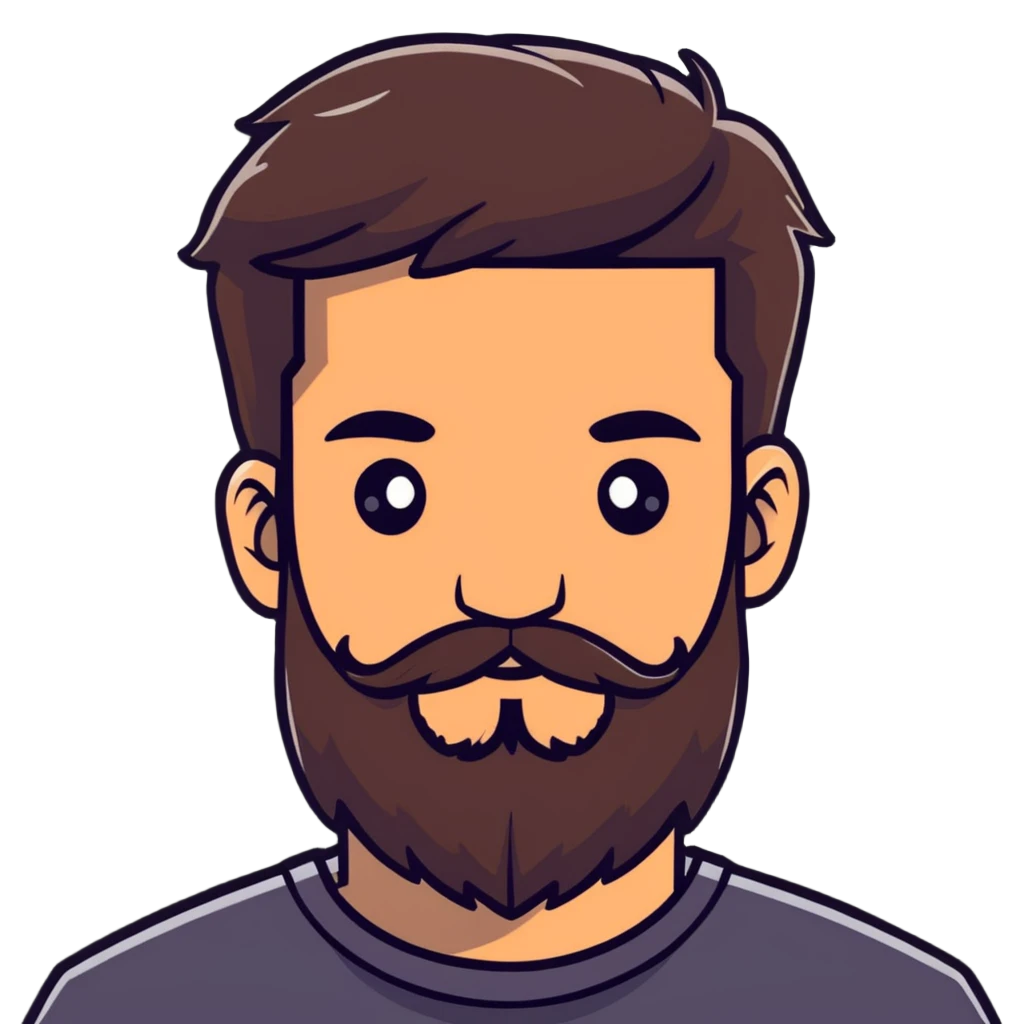 hombre con barba y pelo lacio emoji