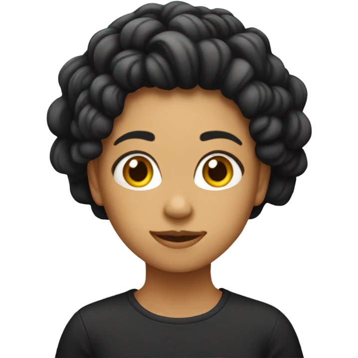 Garota cabelo preto emoji