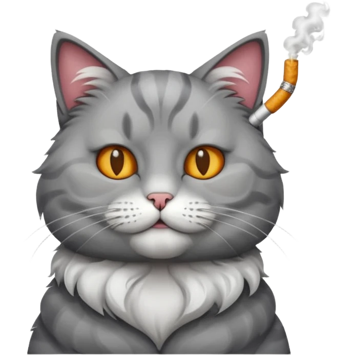 A cat smoking  emoji