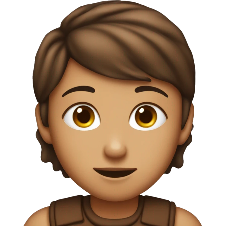 A girl with choclate boy emoji