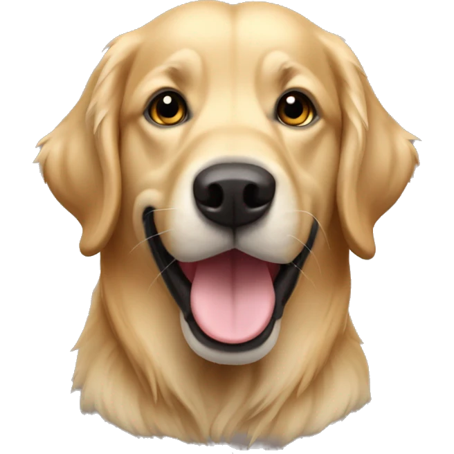 goalden retriever say hey emoji
