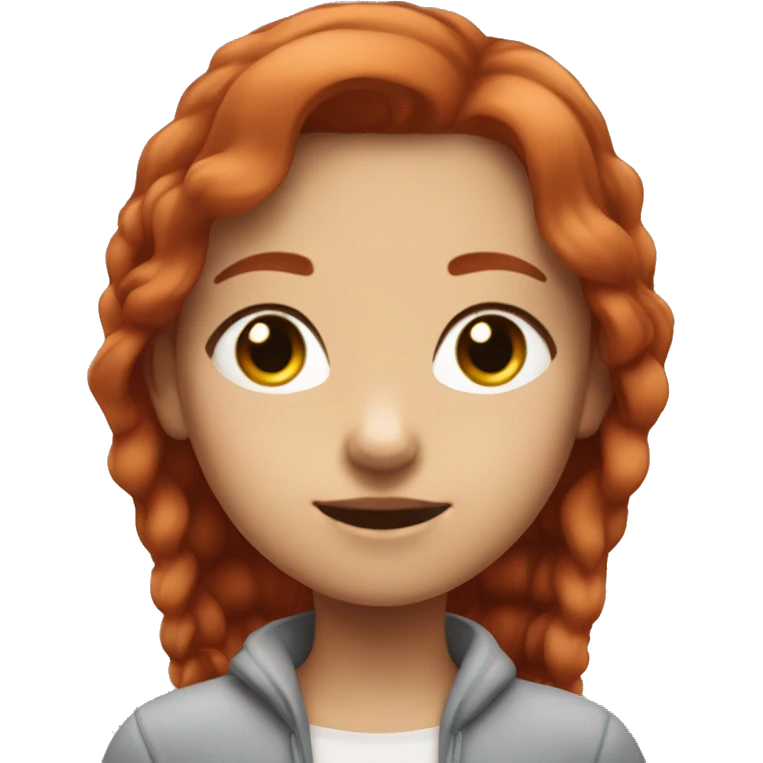 Red-Haired-light-skinned-girl-petting-black-poner anima  emoji