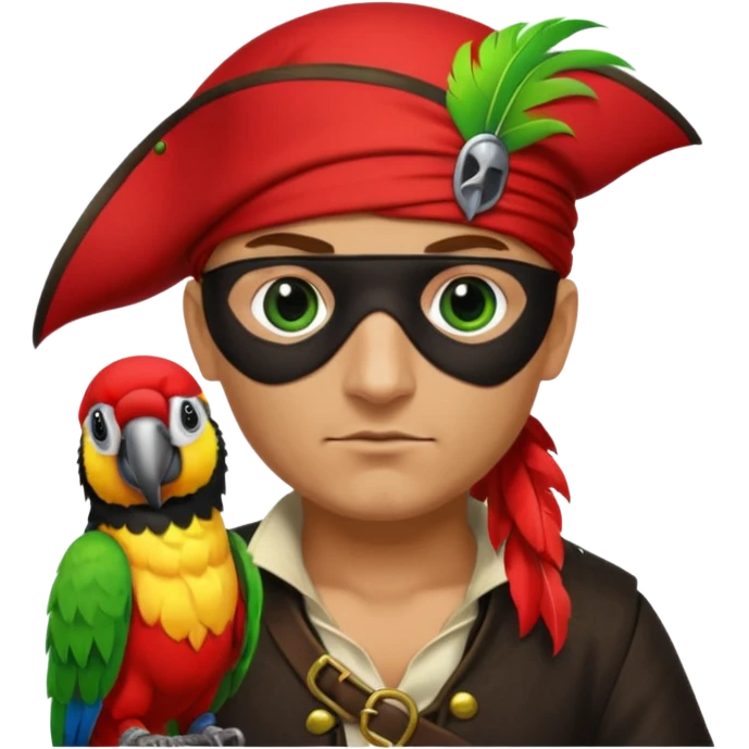 pirate and parrot emoji