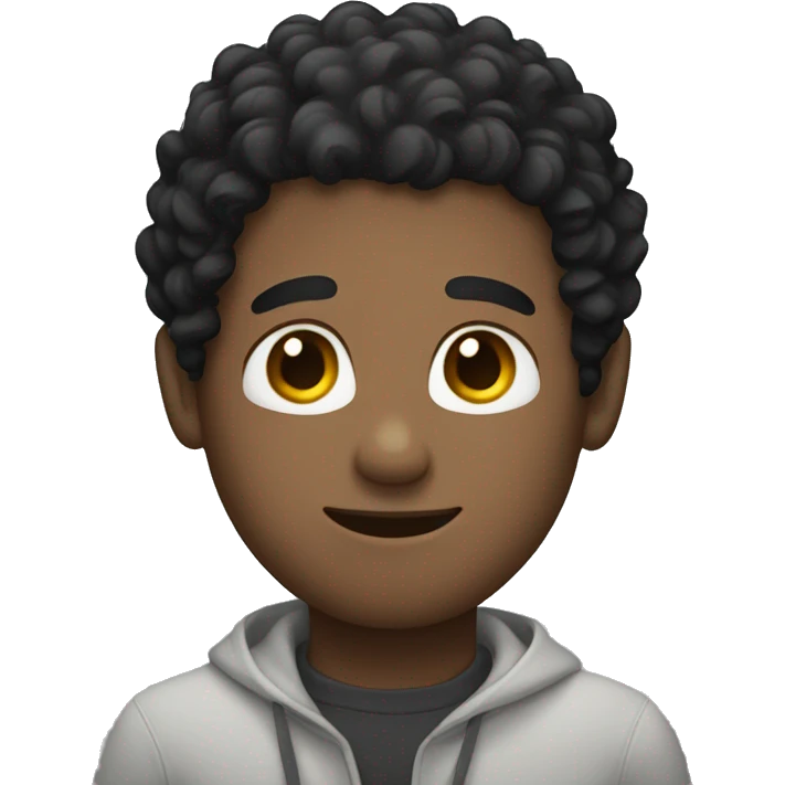 White man & black curly hair hugging emoji