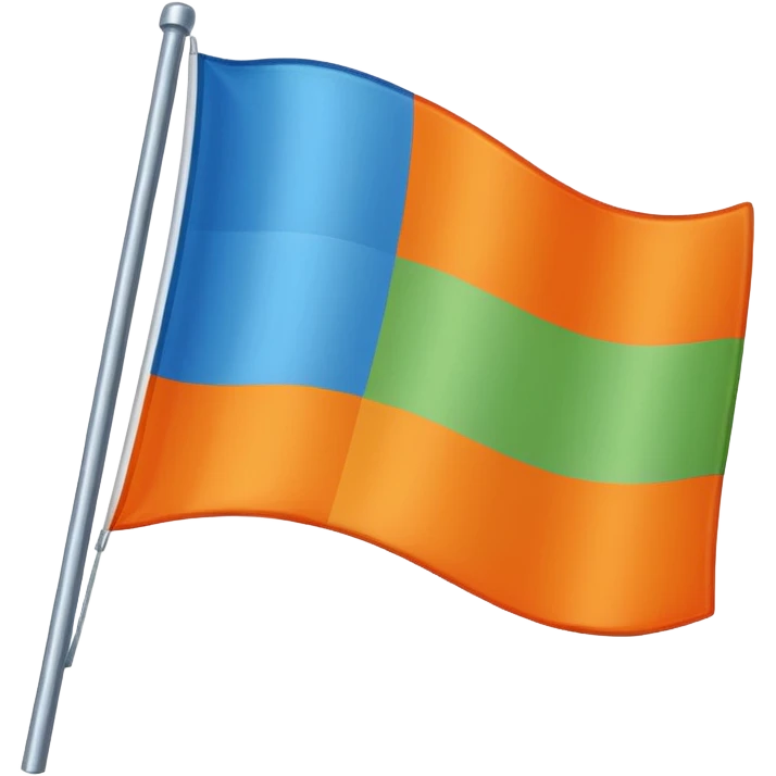 Emoji de drapeau avec les couleurs suivante : 🟦🟧🟩⚪️ plus clair le vert et oublie pas le blanc  emoji