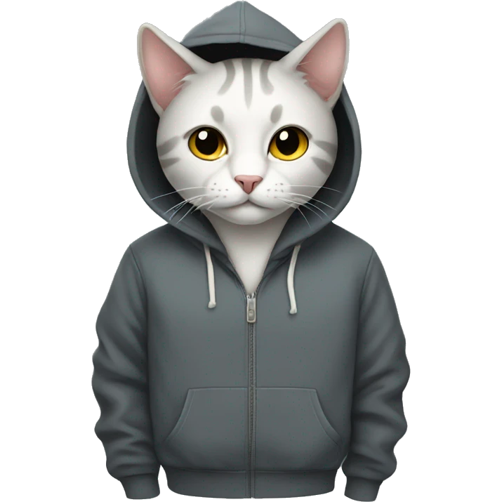 Cat wearing hoodie emoji