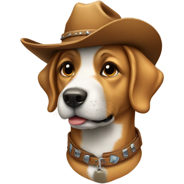 Dog wearing a cowboy hat  emoji