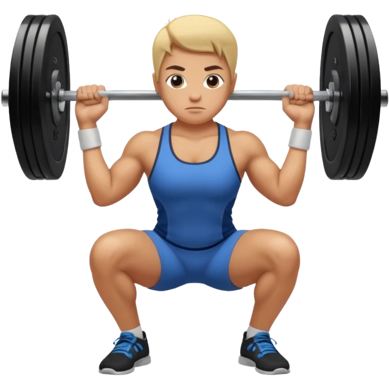 squat with barbell emoji