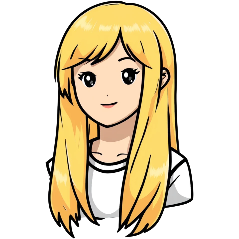 long straight blonde wig emoji