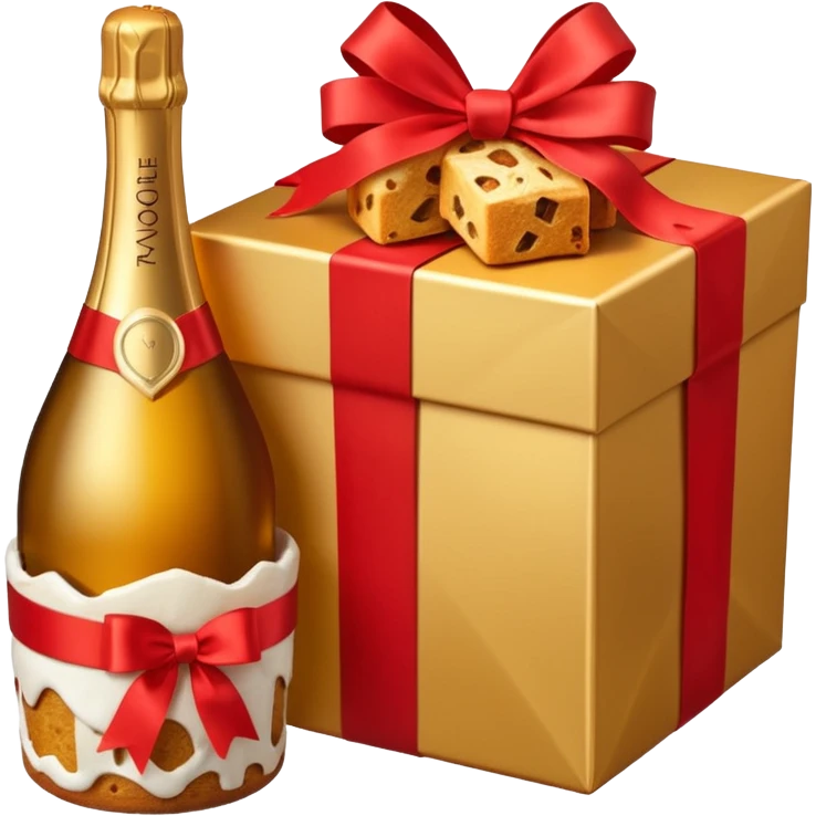 pacco natalizio panettone più spumante emoji