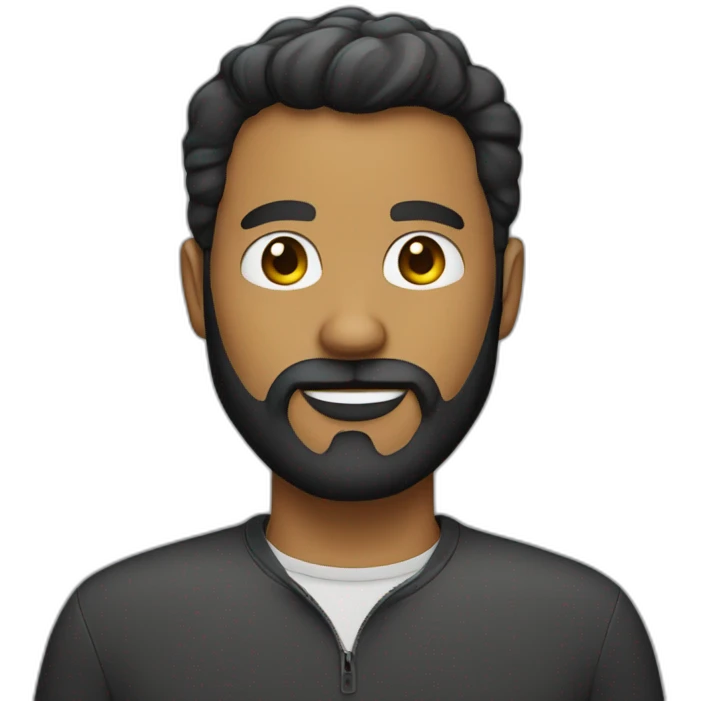IT guy with a trimmed beard emoji