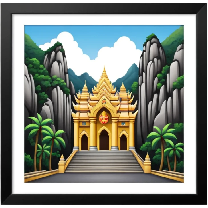 Batu caves sans le cadre noir emoji