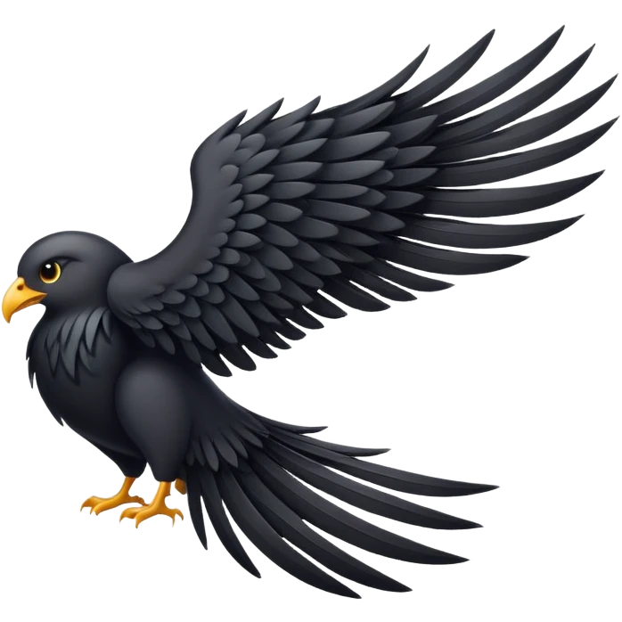 Black wing emoji