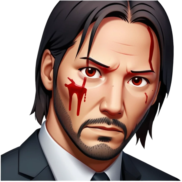 Ранений джон увик показываетфак emoji