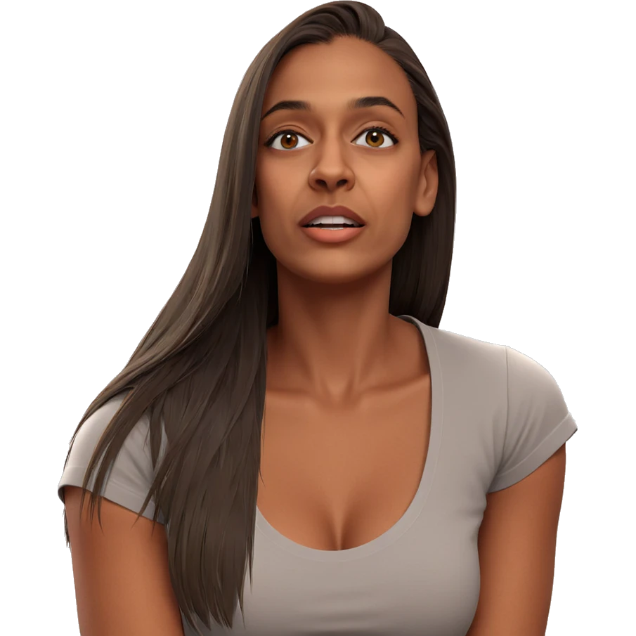 girl in white shirt emoji