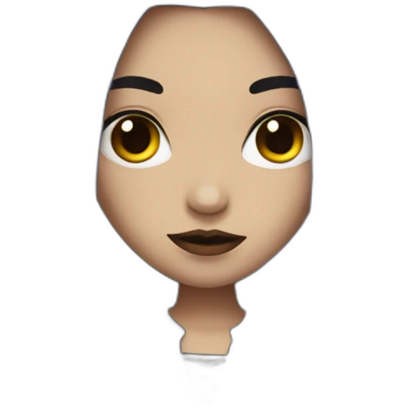 gothic girl with long dark purple hair emoji