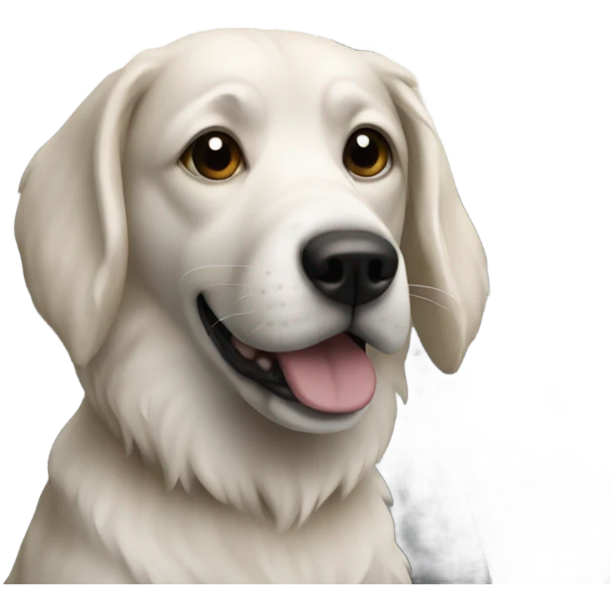 realistic dog in car interior emoji