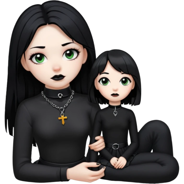 Homme 4 pattes fille Gothique derrière qui le tien en laisse  emoji