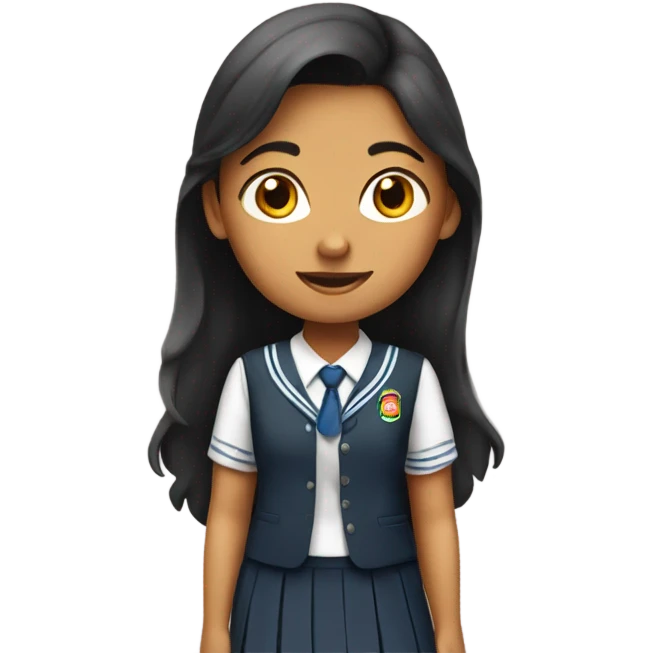 Bengali girl in school uniform emoji