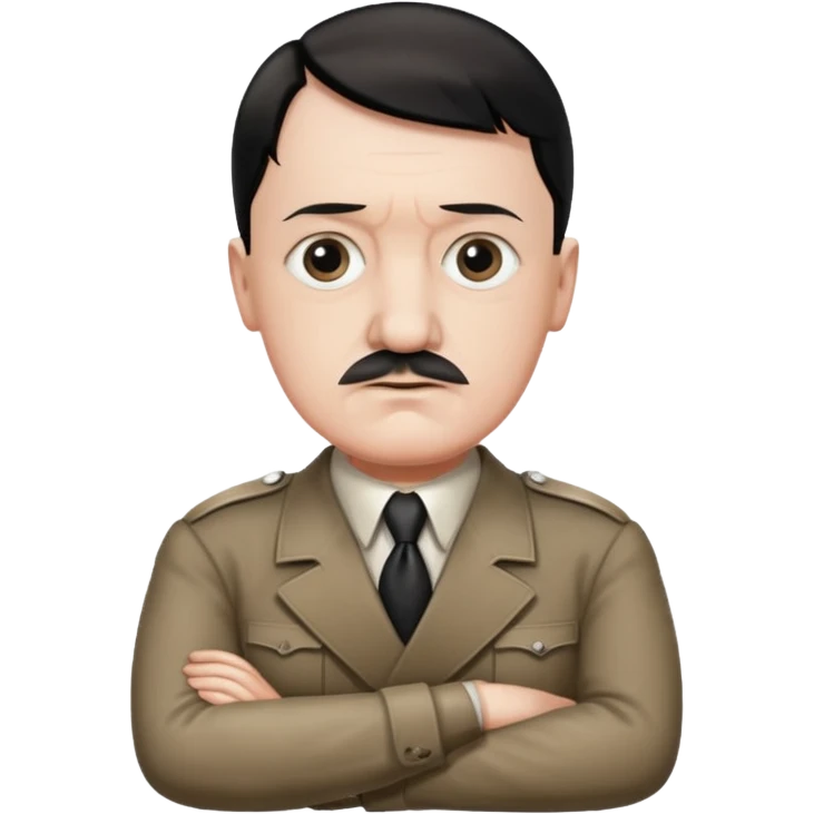 hitler crossing his arms to signal no emoji